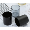 Black Glass Tealight Candle Holder With Bamboo Lid